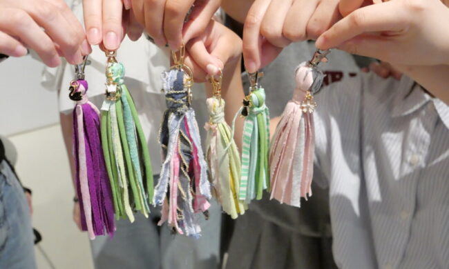 リサイクルヤーンでアクセサリーを作ろう