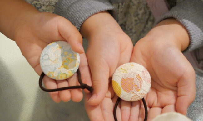 リサイクルヤーンでアクセサリーを作ろう